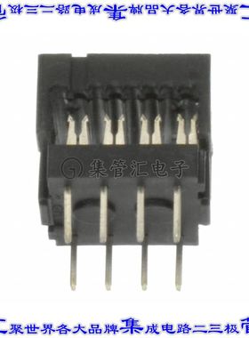 746611-7 连接器8POS带状电缆DIP针座2排1.27mm通孔IDC黑色