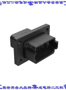 AT04-12PB-CL03 矩形连接器外壳12POS插座2排公形引脚黑色面板安