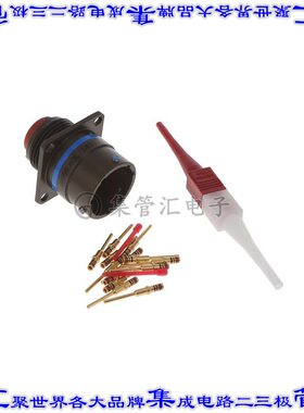 M8372372W1212N 圆形连接器12(电源)插座公形引脚压接面板安装