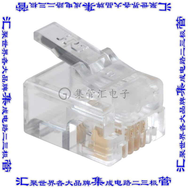 TM3P-64P 接插件连接器CONN MOD PLUG 6P4C UNSHIELDED