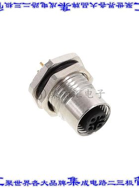 ALBKF12-RPBR4-S0 圆形连接器4POS插头母插口焊接面板安装通孔