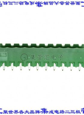 1-282822-0 端子块连接器10POS接头公引脚带罩5mm绿色垂直通孔