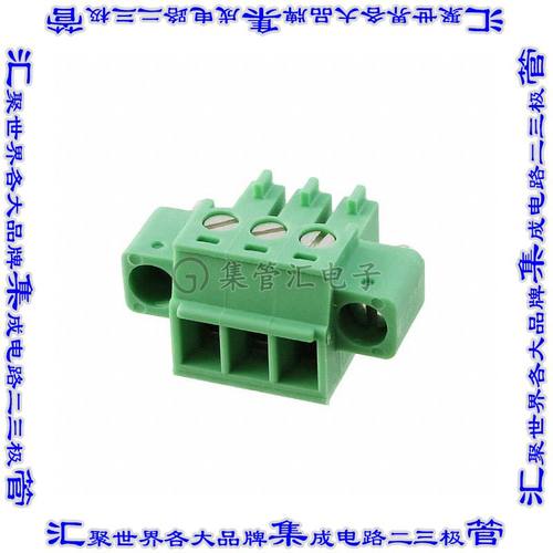 1827716 端子块连接器3POS插头母插口3.81mm绿色自由悬挂