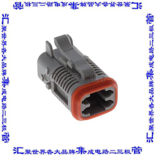 IT06-4S-002-N 矩形连接器外壳4POS插头2排母形插口灰色自由悬挂