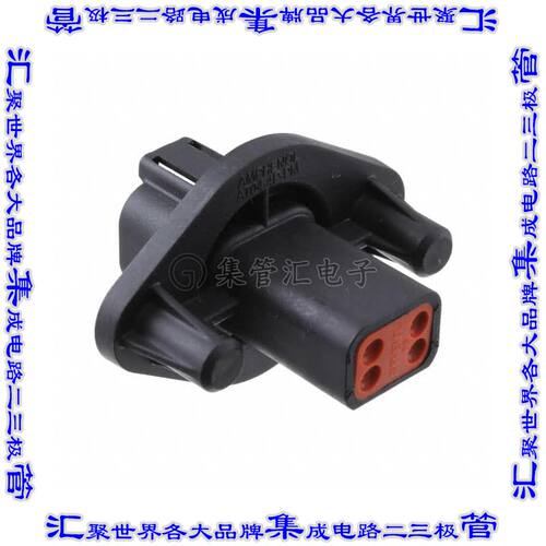 AT04-4P-PM11 矩形连接器外壳4POS插座2排公形引脚黑色面板安装
