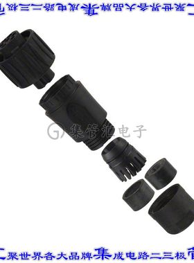 C01610D00600012 圆形连接器7(6+PE)插头外壳用于母插口黑色蓝色