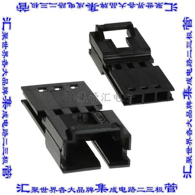 103653-2 矩形连接器外壳3POS插头2.54mm公形引脚黑色自由悬挂