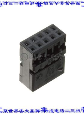 1-968562-2 矩形连接器外壳10POS插座2排2.54mm母形插口黑色自由