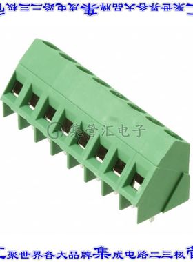 796690-8 线对板连接器8POS接线端子5mm通孔35角度带板