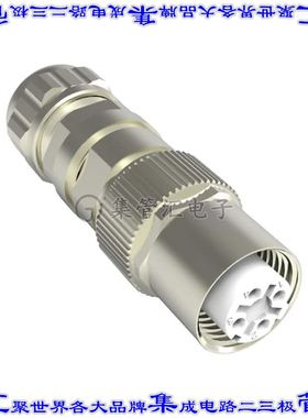 1-2308336-2 圆形连接器4POS插头外壳用于母插口银色自由悬挂底壳