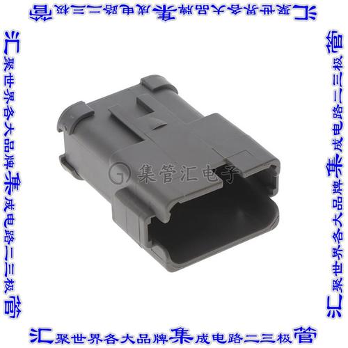DT04-12PA-P075 矩形连接器外壳12POS插座2排公形引脚灰色自由悬