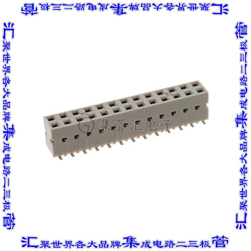 89898-313ALF 针座连接器26POS插座2排2.54mm母形插口表贴SMD镀金