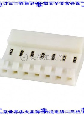 3-643820-7 矩形连接器7POS插座3.96mm母插口白色IDC锡自由悬挂