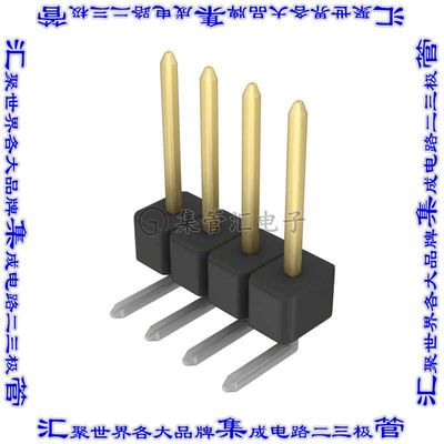 PBC04SGAN 针座连接器4POS分离式2.54mm公形插针通孔直角镀金