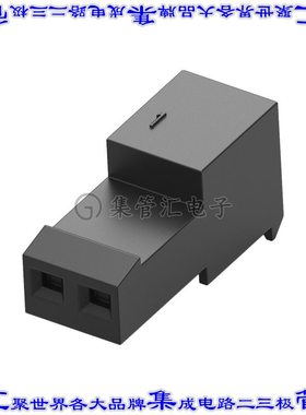 3-644574-2 矩形连接器2POS插座2.54mm母插口黑色IDC锡自由悬挂直