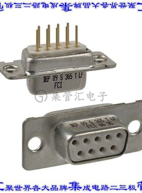 DEP09S365TLF 连接器9POS插座母插口2排D-Sub通孔