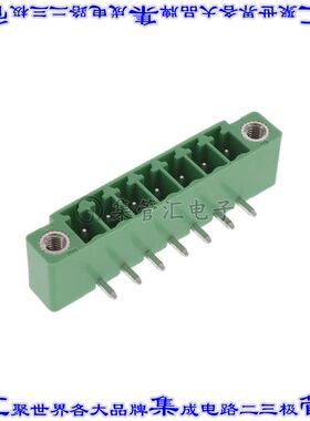 395166007 0395166007端子块连接器7POS接头公引脚带罩3.81mm绿色
