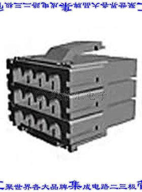 177903-1 矩形连接器外壳9POS插头3排3.96mm母形插口天然色自由悬