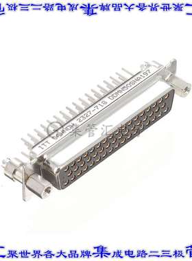 DDMN-50S-N-A197 连接器50POS插座母插口3排D-Sub面板安装通孔