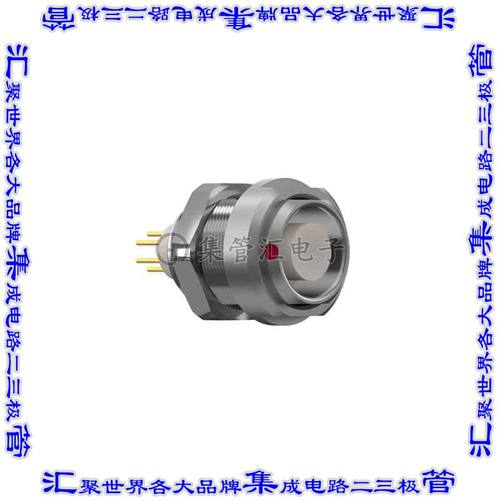 G51L0C-P02LPH0-0000 圆形连接器2POS插座母插口焊杯镀金面板安装