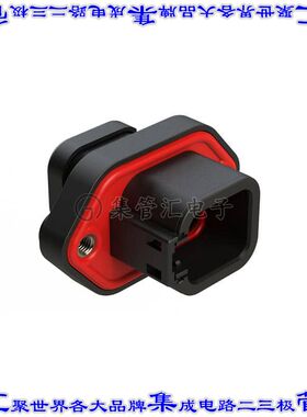 ATP04-6P-PM05ECBK 矩形连接器外壳6POS插座2排公形引脚黑色面板