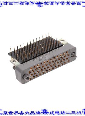 SMPL50S0T0LB/AA 背板连接器50POS插座母插口4排通孔直角灰色