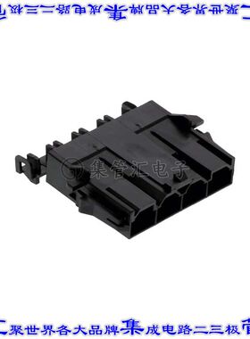 428180412 0428180412矩形连接器外壳4POS插头1mm公形引脚黑色面