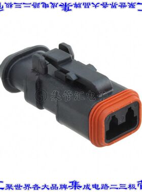 DT06-2S-CE13 矩形连接器外壳2POS插头母形插口黑色自由悬挂