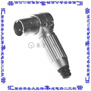 R3MZ 圆形连接器3POS插座公形引脚焊杯银自由悬挂直角