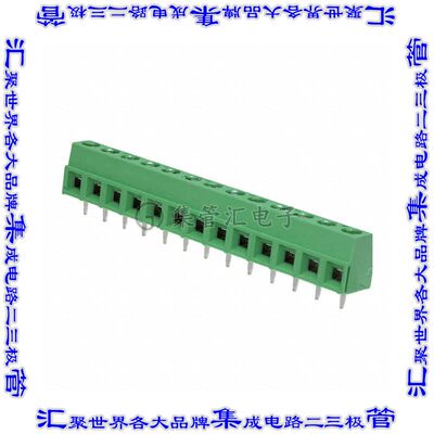 3-282837-2 线对板连接器13POS接线端子5.08mm通孔水平带板