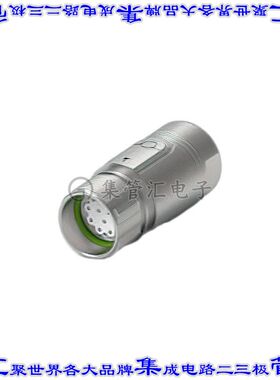 AKA013N00400200000 圆形连接器12POS插座外壳用于公插针银色自由