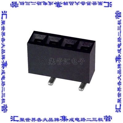 NPTC041KFXC-RC 针座连接器4POS插座2.54mm母形插口表贴SMD锡