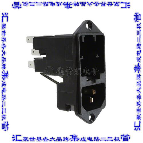 KE10.6100.151 电源接入连接器3POS插座公插片模块IEC320-C14面板