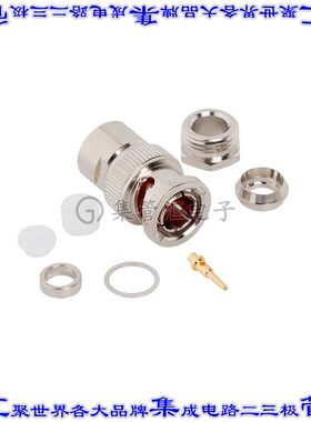 112335 同轴连接器BNC插头公引脚焊接75欧姆自由悬挂