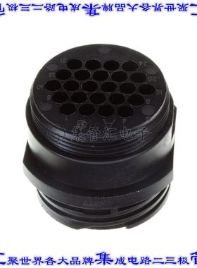 206838-2 圆形连接器24POS插座外壳用于公插针黑色自由悬挂