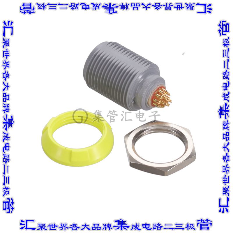 PKG.M1.4SL.LJ 圆形连接器14POS插座母插口焊杯镀金面板安装