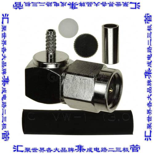 CONSMA012-R178 同轴连接器SMA插头公引脚焊接50欧姆自由悬挂直角