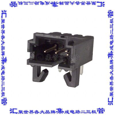 103904-2 针座连接器3POS接头2.54mm公形插针通孔直角镀金