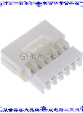 3-641438-6 矩形连接器6POS插头3.96mm公引脚白色IDC锡自由悬挂直