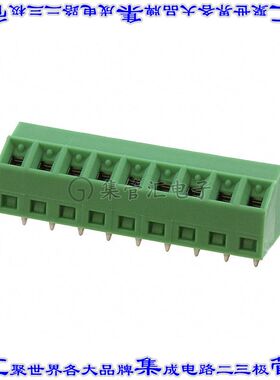 1728352 线对板连接器9POS接线端子3.81mm通孔55角度带板