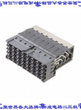 2329739-1 背板连接器64POS插座母插口4排3.9mm板边缘通孔直角黑