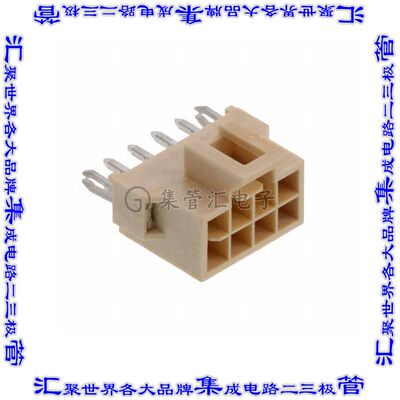 1053122308 针座连接器8POS接头2排2.5mm公形插针通孔直针镀金