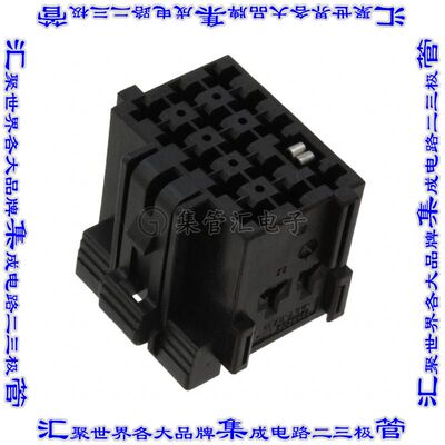 1355206-1 矩形连接器外壳14POS插座3排5mm母形插口黑色自由悬挂