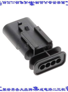 1-1564559-1 矩形连接器外壳4POS插头4mm公形引脚黑色自由悬挂