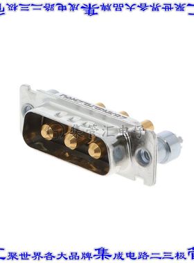 DAMZ-3H3P-N-K87 连接器3(电源)插头公引脚D-Sub组合式面板安装通