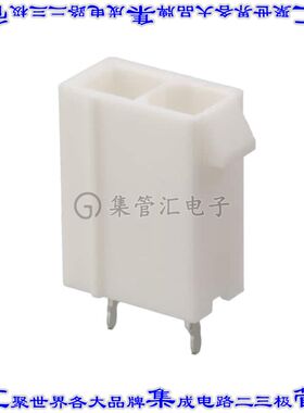 64900221122 针座连接器2POS接头2排公形插针通孔直针锡