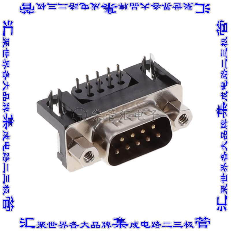 KF22X-E9P-NJ 连接器9POS插头公引脚2排D-Sub通孔直角