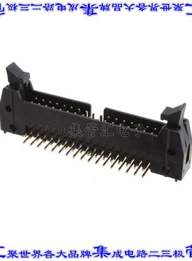 MHR-34-HUAS 针座连接器34POS接头2排2.54mm公形插针通孔直角镀金