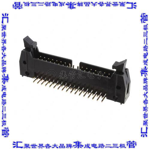 MHR-34-HUAS 针座连接器34POS接头2排2.54mm公形插针通孔直角镀金