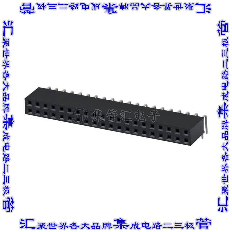 PPTC202LJBN-RC 针座连接器40POS插座2排2.54mm母形插口通孔直角